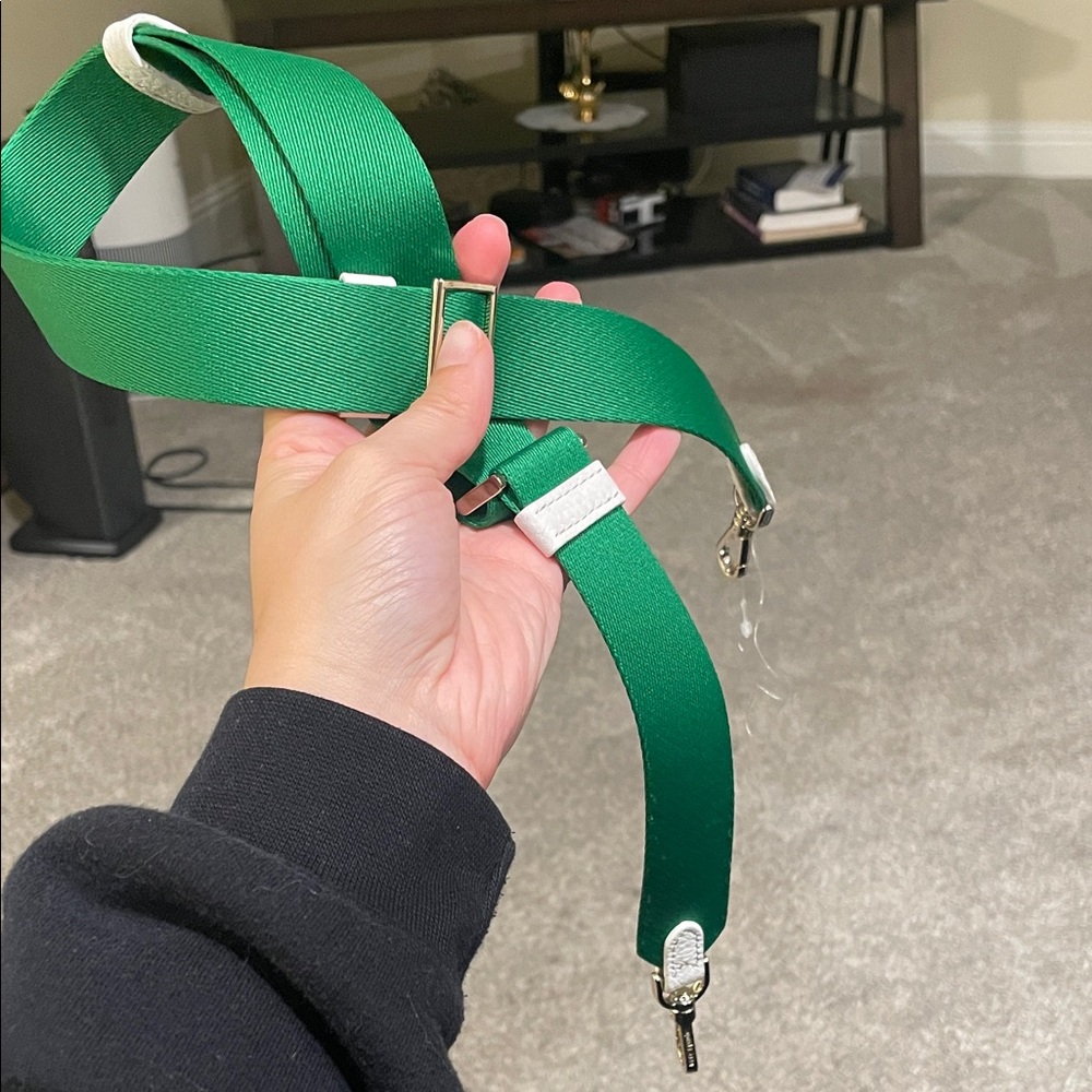 Kate Spade Green and White Bag Strap